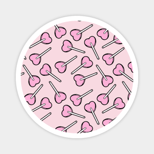 Pink Heart Lollipops Magnet